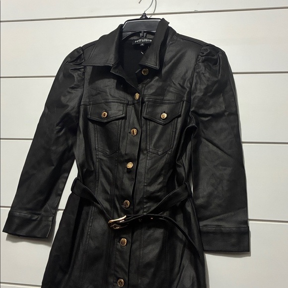 RETROFETE LEMA COATED DENIM DRESS size S - Picture 8 of 11